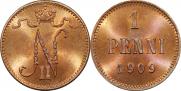 1 penni 1909 year