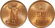 1 penni 1909 year