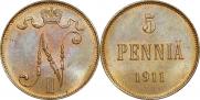5 pennia 1911 year