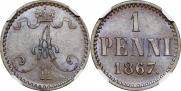 1 penni 1867 year