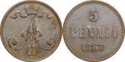 5 pennia 1867 year