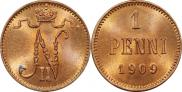 1 penni 1909 year
