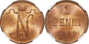 1 penni 1909 year