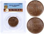 5 pennia 1910 year
