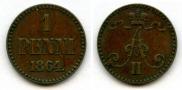 1 penni 1864 year