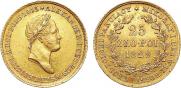 25 злотых 1829 года