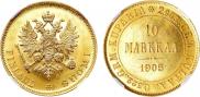 10 markkaa 1905 year