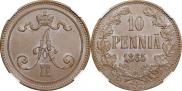 10 пенни 1865 года