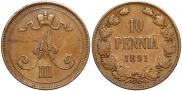 10 pennia 1891 year