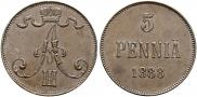 5 pennia 1888 year