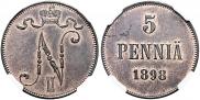5 pennia 1898 year