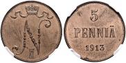 5 pennia 1913 year