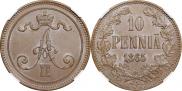 10 пенни 1865 года