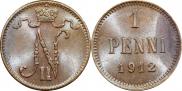 1 penni 1912 year