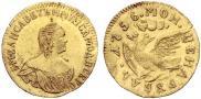 Монета 1 rouble 1756 года, Eagle in the clouds. Pattern, Gold