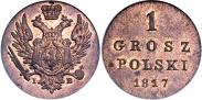 Монета 1 грош 1822 года, , Медь