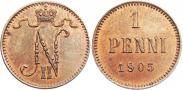 Монета 1 пенни 1917 года, , Медь