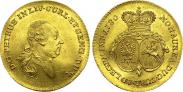 Монета Dukat 1780 года, Peter von Biron. Courland, Gold
