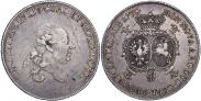 Монета Thaler 1780 года, Peter von Biron. Courland, Silver