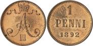 Монета 1 пенни 1881 года, , Медь