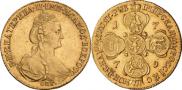 Монета 10 roubles 1785 года, , Gold