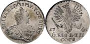 Монета 1/6 Thaler 1761 года, , Silver
