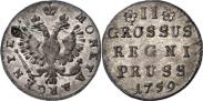 Монета 2 гроша 1759 года, , Серебро