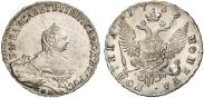 Монета Poltina 1761 года, , Silver