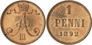 Монета 1 пенни 1884 года, , Медь