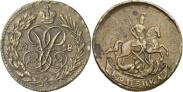Монета 1 копейка 1760 года, , Медь