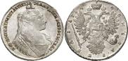 Монета 1 rouble 1734 года, Type of 1735, Silver