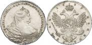 Монета 1 rouble 1739 года, Moscow type, Silver
