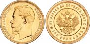 Монета 37,5 рублей - 100 франков 1902 года, , Золото