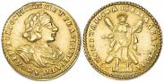 Монета 2 рубля 1718 года, , Золото