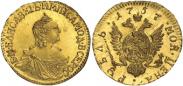 Монета 1 rouble 1756 года, , Gold
