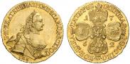 Монета 5 рублей 1762 года, , Золото