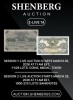 SHENBERG AUCTION, каталог лотов, результаты торгов
