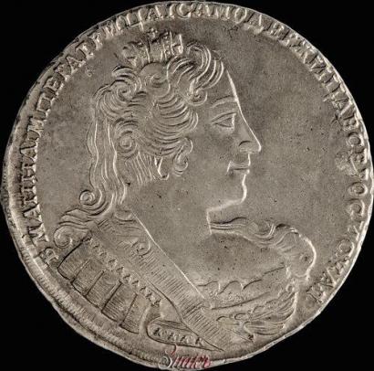 Фото 1 рубль 1733 года  