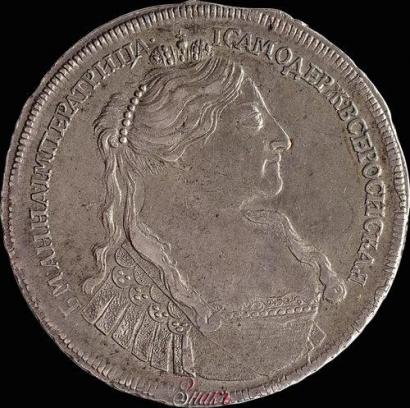 Фото 1 рубль 1734 года  "Тип 1735 года"