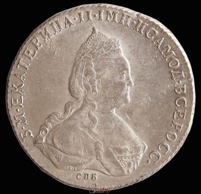 Фото 1 рубль 1786 года СПБ-ЯА 