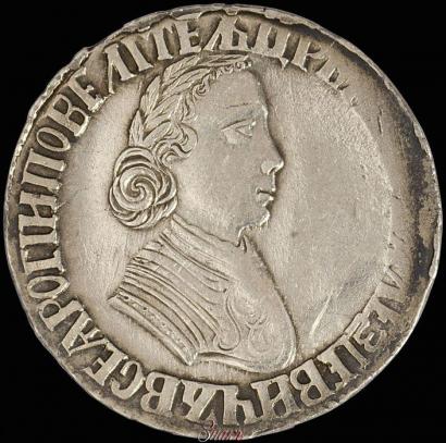 Фото Полтина 1704 года МД "Портрет работы Ф. Алексеева"