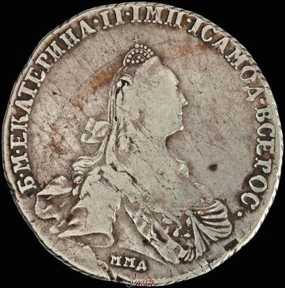 Фото 1 рубль 1775 года ММД-СА 