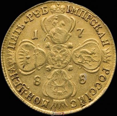 Picture 5 roubles 1788 year СПБ 