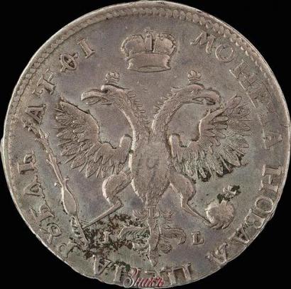 Фото 1 рубль 1719 года OK-IL-L "Портрет в латах"