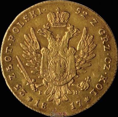 Picture 25 złotych 1817 year IB 