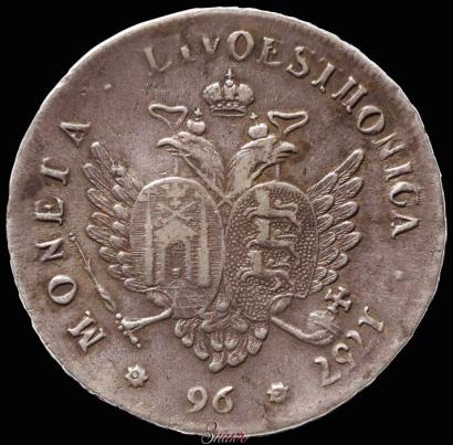 Picture 96 kopecks 1757 year  "For Livonia"