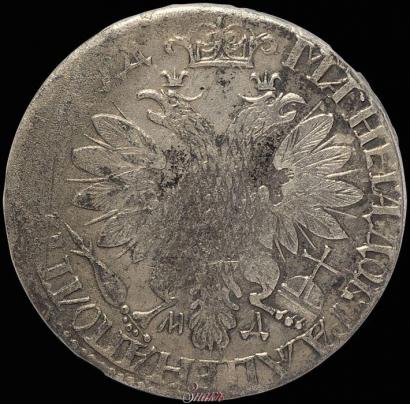 Фото Полтина 1704 года МД "Портрет работы Ф. Алексеева"
