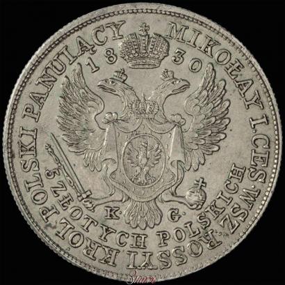 Picture 5 złotych 1830 year KG 