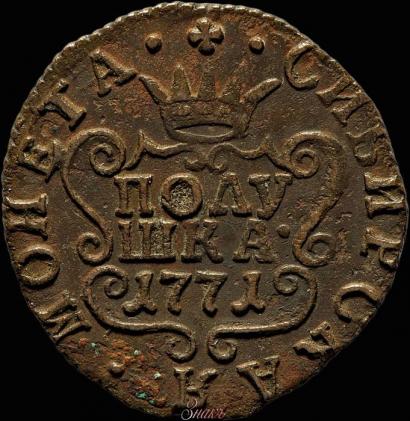 Фото Полушка 1771 года КМ 