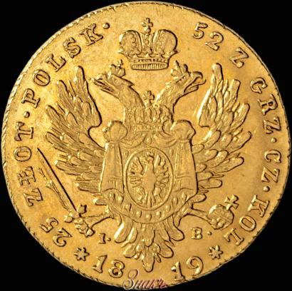 Picture 25 złotych 1819 year IB 